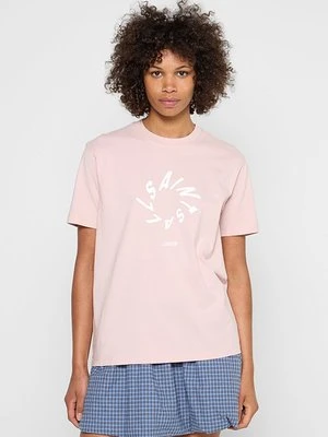 T-shirt z nadrukiem AllSaints mauve