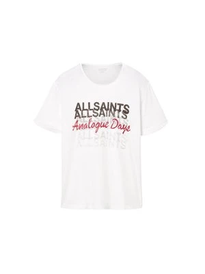 T-shirt z nadrukiem AllSaints biały