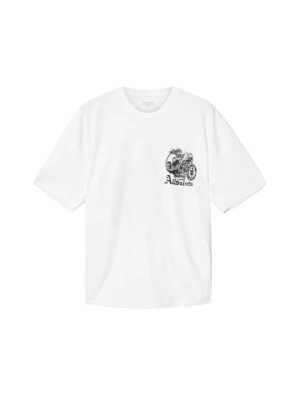 T-shirt z nadrukiem AllSaints biały