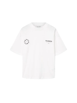 T-shirt z nadrukiem AllSaints biały