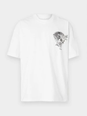 T-shirt z nadrukiem AllSaints biały
