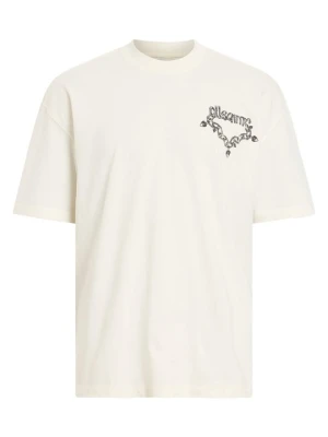 T-shirt z nadrukiem AllSaints biały