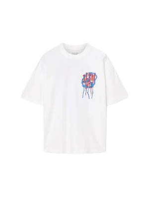 T-shirt z nadrukiem AllSaints biały