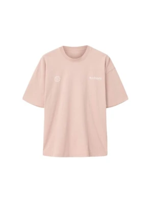 T-shirt z nadrukiem AllSaints jasnoróżowy