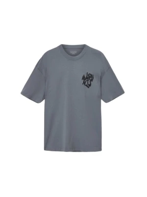 T-shirt z nadrukiem AllSaints szary