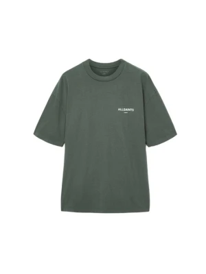 T-shirt z nadrukiem AllSaints zielony