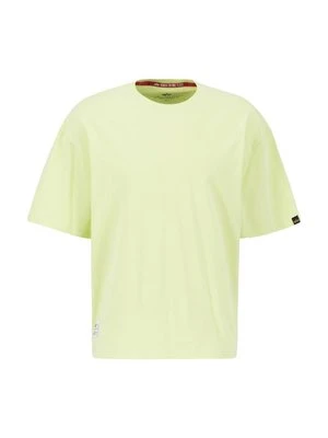 T-shirt z nadrukiem Alpha Industries żółty