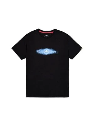 T-shirt z nadrukiem Alpha Industries czarny