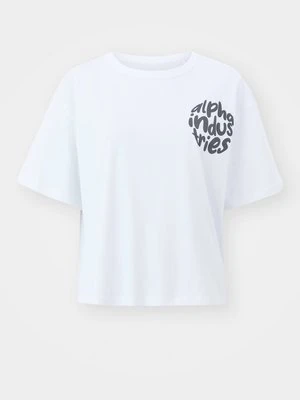 T-shirt z nadrukiem Alpha Industries biały