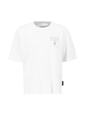 T-shirt z nadrukiem Alpha Industries biały