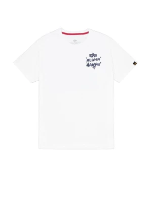 T-shirt z nadrukiem Alpha Industries biały