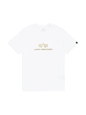 T-shirt z nadrukiem Alpha Industries biały