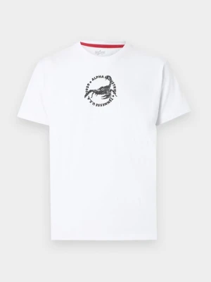 T-shirt z nadrukiem Alpha Industries biały