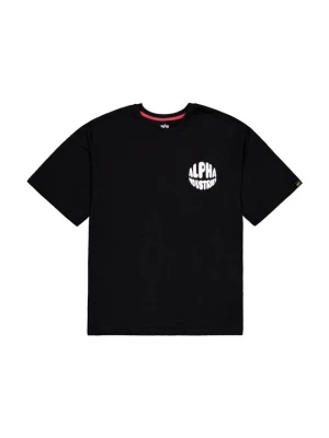 T-shirt z nadrukiem Alpha Industries czarny