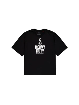 T-shirt z nadrukiem Alpha Industries czarny