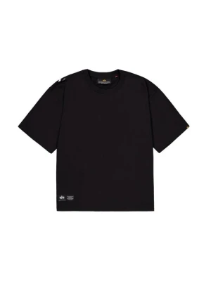 T-shirt z nadrukiem Alpha Industries czarny