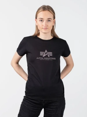 T-shirt z nadrukiem Alpha Industries czarny