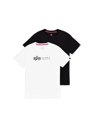 T-shirt z nadrukiem Alpha Industries czarny