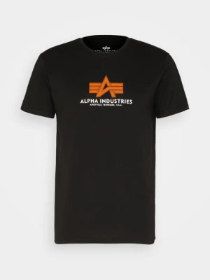 T-shirt z nadrukiem Alpha Industries czarny