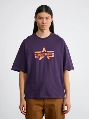 T-shirt z nadrukiem Alpha Industries fioletowy