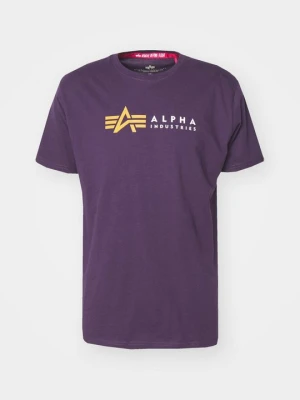 T-shirt z nadrukiem Alpha Industries fioletowy