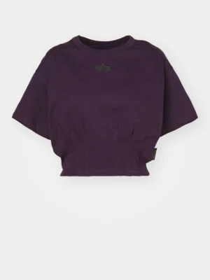 T-shirt z nadrukiem Alpha Industries fioletowy
