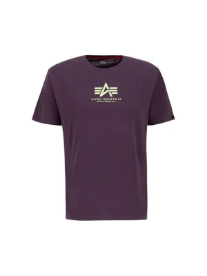 T-shirt z nadrukiem Alpha Industries fioletowy
