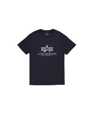T-shirt z nadrukiem Alpha Industries granatowy