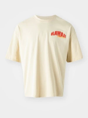 T-shirt z nadrukiem Alpha Industries mleczny