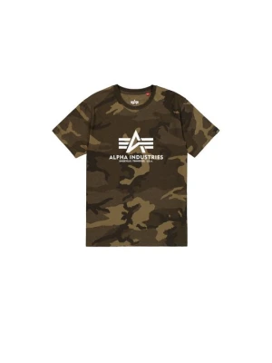 T-shirt z nadrukiem Alpha Industries oliwkowy