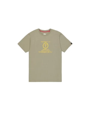 T-shirt z nadrukiem Alpha Industries oliwkowy