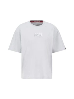 T-shirt z nadrukiem Alpha Industries szary