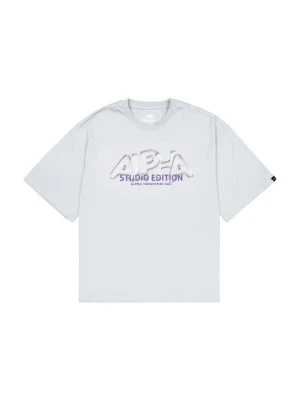 T-shirt z nadrukiem Alpha Industries szary