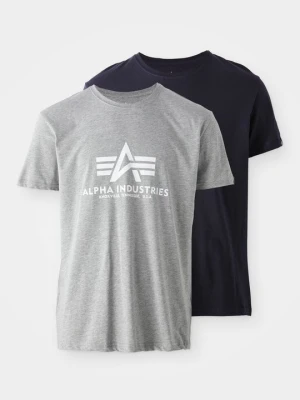 T-shirt z nadrukiem Alpha Industries szary