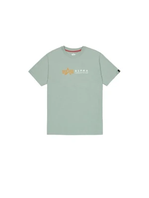 T-shirt z nadrukiem Alpha Industries zielony