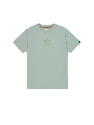 T-shirt z nadrukiem Alpha Industries zielony