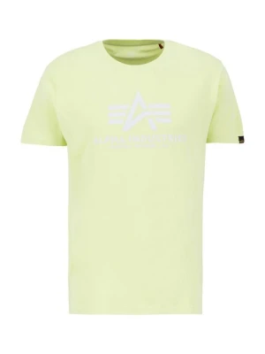 T-shirt z nadrukiem Alpha Industries żółty