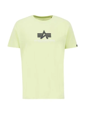 T-shirt z nadrukiem Alpha Industries żółty