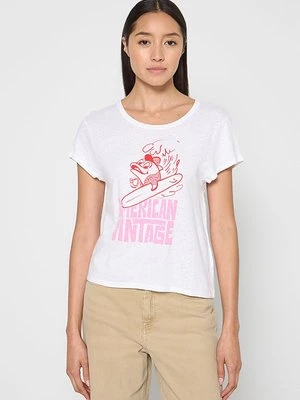 T-shirt z nadrukiem American Vintage biały