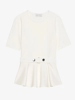 T-shirt z nadrukiem Anna Field By Zalando mleczny