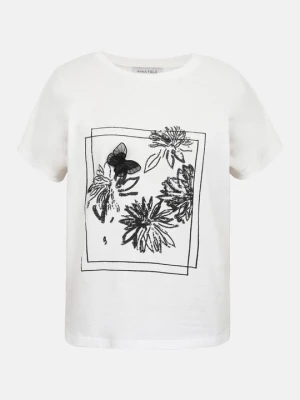 T-shirt z nadrukiem Anna Field By Zalando biały