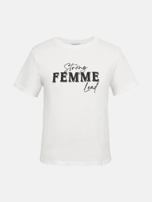 T-shirt z nadrukiem Anna Field By Zalando biały
