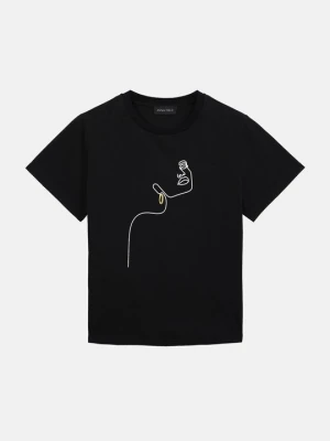 T-shirt z nadrukiem Anna Field By Zalando czarny