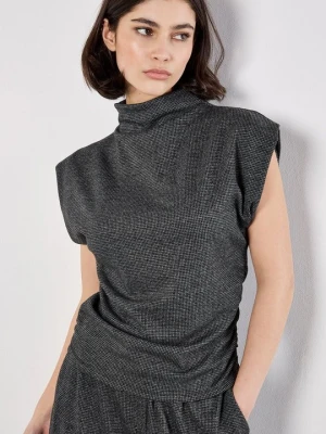 T-shirt z nadrukiem Apricot szary