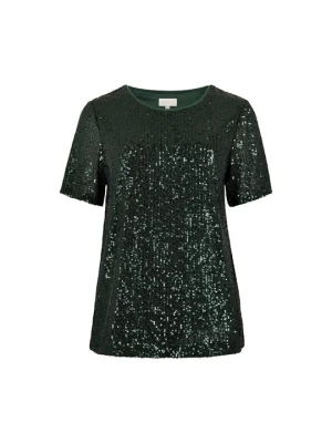 T-shirt z nadrukiem Apricot zielony