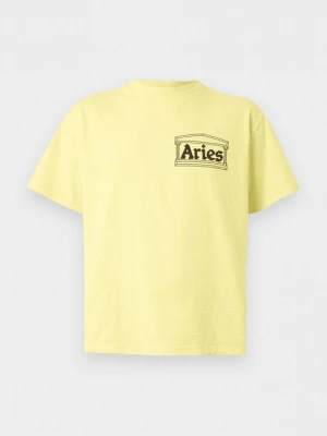 T-shirt z nadrukiem Aries żółty