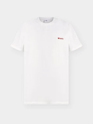 T-shirt z nadrukiem ARKK Copenhagen mleczny