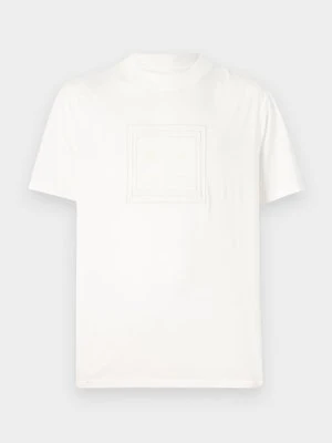 T-shirt z nadrukiem Armani Exchange mleczny
