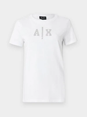 T-shirt z nadrukiem Armani Exchange biały