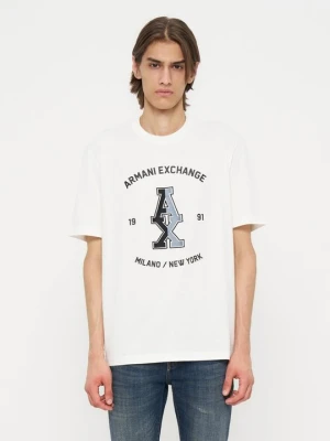 T-shirt z nadrukiem Armani Exchange biały